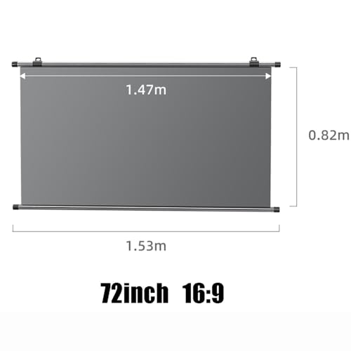 Pantalla de proyector retráctil 72 pulgadas 16:9 portátil miniatura 5