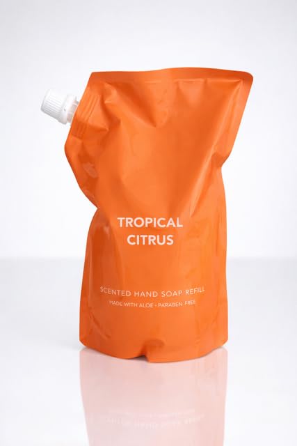 Sand Fog PREMIUM Liquid Hand Soap REFILL BAG Scent Tropical Citrus Cleans and Nourishes Skin made with Aloe