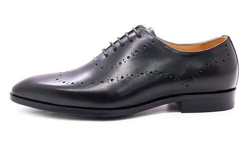 Santimon Mens Oxfords Casual Dress Formal Handmade Genuine Leather Brogues Derby Wedding Fashion Walking Shoes for Men2