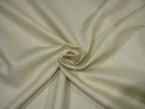 Lin beige 60 LEA au mètre 147,3 cm pour rideaux et vêtements d'été légers