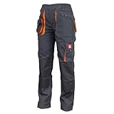 Hose Schutzhose Arbeitskleidung Arbeitshose URG-A [260g/m2], Graphit/Orange, 54 EU