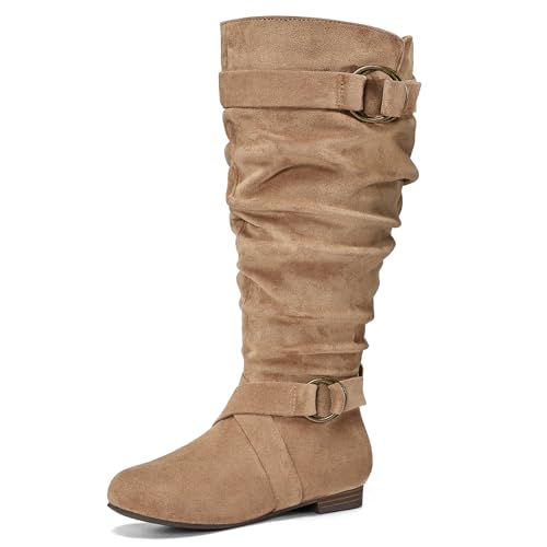 mysoft Women's Wide Calf Slouchy Boots