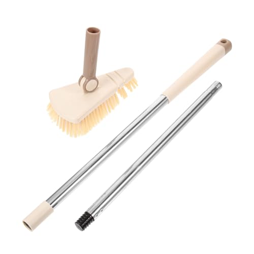 HAMPPLIES Brosse Récurer Sol Manche Long Poils Rigides pour Nettoyage Carrelage Piscine Salle de Bain Pratique pour Maison et Bureau