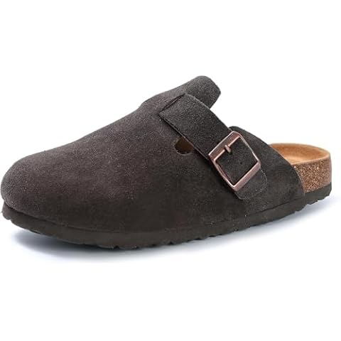 UAAQV Women's Cork Footbed Clogs with Arch Support Cover