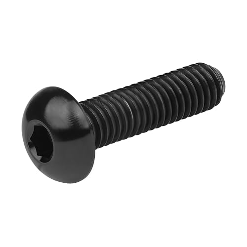Image of Titanium Bolt M4x6 8 10 12 15 20mm Hex Head Screws for Bicycle Pack of 4 (Black, M4x15mm)