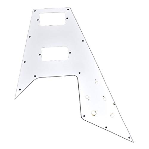 Guitar Parts Guitar Pickguard for Gibson Flying V Style Parts Replacement 3 Ply White