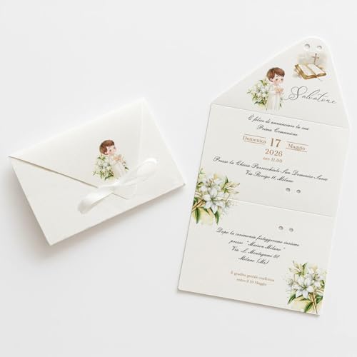 ✅ [Inviti Comunione di qualità]: un invito elegante e personalizzato, perfetto per lasciare un ricordo speciale agli invitati del tuo evento.