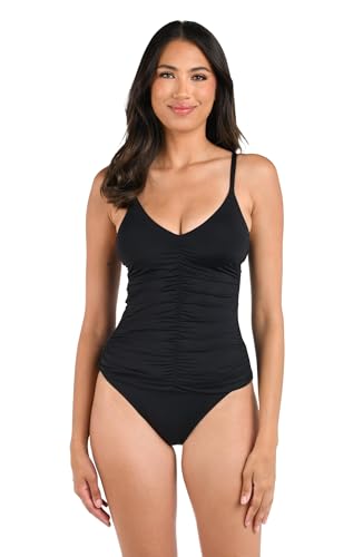 La Blanca Women's Island Goddess Over The Shoulder Tankini Swimsuit Top