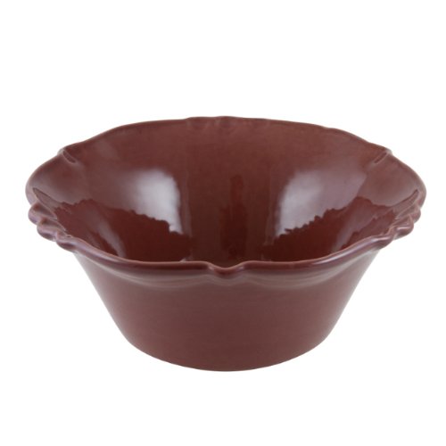 Buy Appolia French Ceramic Scalloped Serving Baker Bowl, Plum Online at