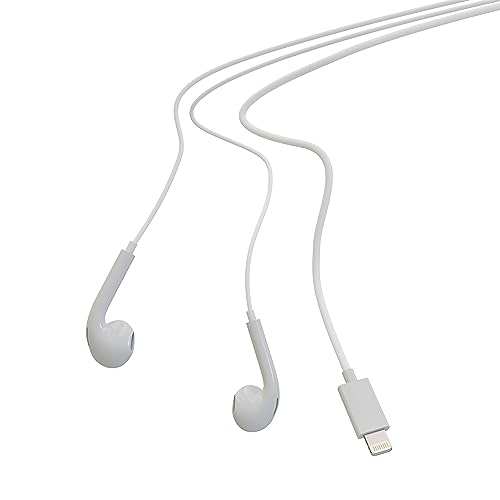 Image of UBON UB-387 in-Ear Wired Earphones with Lightning Connector, Built-in Microphone & Volume Control Buttons, Noise Isolating Calls, and Music Compatible for iPhone 14 /13 /12 /11 /XR /XS /X /8 /7