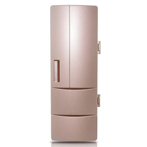Uitndvyte Refrigerador eléctrico USB para oficina, doble uso, para bebidas, congelador, compacto, pequeño, unisex