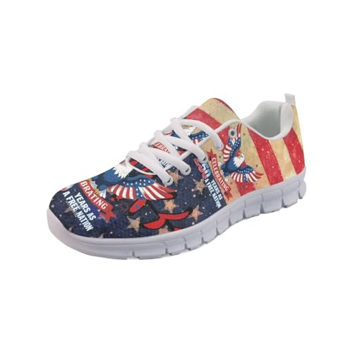 Image of GIFTPUZZ Mens Lace Up Athletic Trainers Running Sneakers Wedge Breathable Gym Lightweight Sports Tennis Shoes