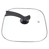 Cabilock Tapa Cuadrada De Vidrio Templado Para Olla Eléctrica Versátil Cubierta Transparente Resistente y Práctica Para Cocina Doméstica