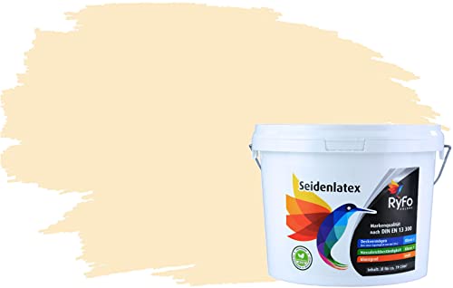 RyFo Colors Seidenlatex Trend Orangetöne Vanilla 3l - bunte Innenfarbe, weitere Orange Farbtöne und Größen erhältlich