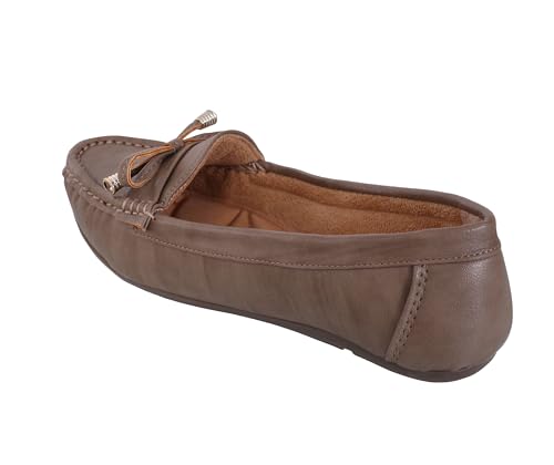 Image of Pluxh Women's Bow Detail Ballet Flats | Soft Cushioned Comfort Shoes | Lightweight Slip-On Footwear | Flexible Anti-Slip Sole | Office Flats