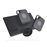 Tile Pro Essentials (2020) 4-pack (2 Black Pros, 1 Slim, 1 Sticker) - High Performance Bluetooth...