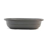Oval Mica Bonsai Training Pot - Superior To Plastic - Won't break from freezing or dropping like clay, earthenware or ceramic (1, Exterior Dimensions: 16 3/4 x 12 x 4)