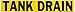 Brady 8809-1 Self-Sticking Vinyl Pipe Marker, B-946, 2 1/4" X 14", Black On Yellow Pressure Sensitive Vinyl, Legend "Tank Drain"