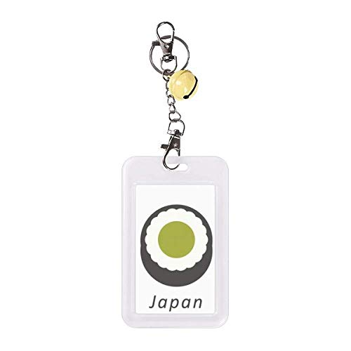 Pochette protection carte de crédit compacte maki sushi noir cloche jaune rigide
