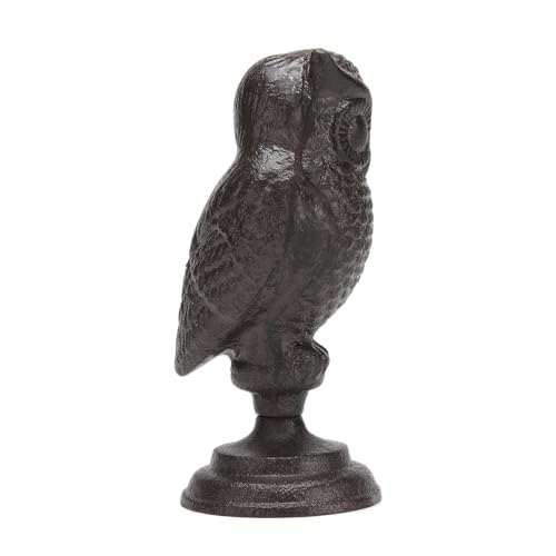Estatua de Búho de Hierro Fundido con Base miniatura 6