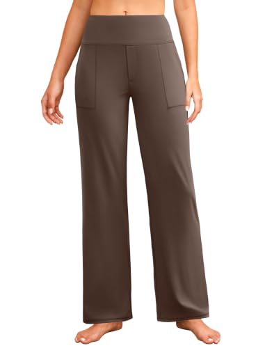 DLOODA Women's High Rise Wide Leg Yoga Pants w/ Pockets 9.99 + Free Shipping w/ Prime or on 35+ + 50% Off Code RWZZGAEG - image 1