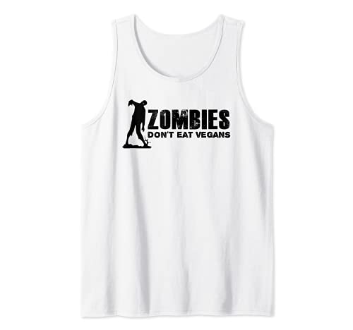 Zombies Don't Eat Vegans - Funny Vegan Halloween Saying Canotta