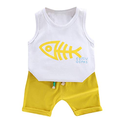 Boy's Cotton Clothing Sets T-Shirt&Shorts 2 Packs Baby Boys Summer Outfits Short Sleeve Top Shirt+Shorts Clothes Set