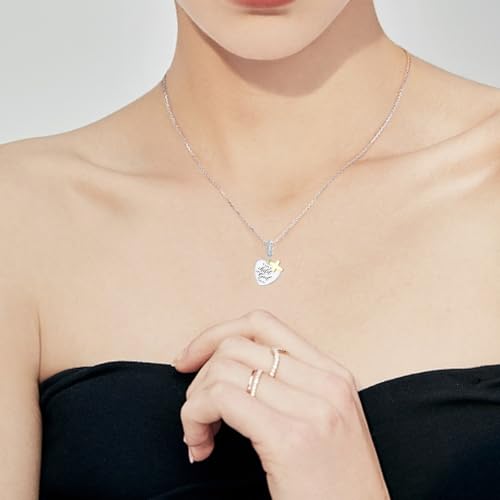 Image of LUXILLA Love You Best Friend Grandma Wife Heart Charm 925 Sterling Silver Charms Fit for Bracelets Necklace Jewelry Gift for Women