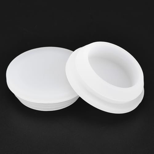 Image of MECCANIXITY 2pcs Silicone Snap in Locking Hole Plugs,28mm /1.1 Inch Mounting Diameter Narrow Groove Width 2.5mm Panel Seal Cover Round for Kitchen Bulkheads Waterproof Sealing Plugs Clear