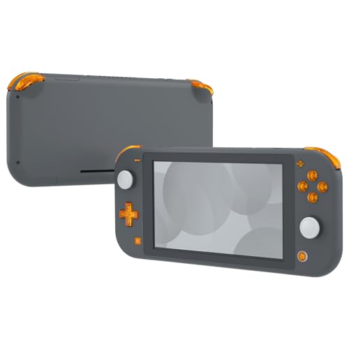 Image of eXtremeRate Clear Orange Replacement ABXY Home Capture Plus Minus Keys Dpad L R ZL ZR Trigger for Nintendo Switch Lite, Full Set Buttons Repair Kits with Tools for Nintendo Switch Lite