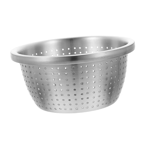 Angoily Colador de Acero Inoxidable Verduras y Frutas Multifunción con Diseño de Orificios de Drenaje Cuenco de Lavado Grueso y Resistente para Cocina Cesta de Drenaje para Alimentos y