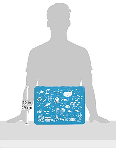 Brinware/Forest & Sea Friends Slip-Resistant Silicone Placemat Set #TOP7