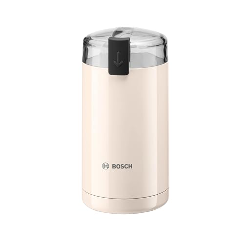 Bosch Kaffeemühle TSM6A017C, Edelstahl-Schlagmesser, Sicherheitsfunktion, 180 W, 75g Bohnenbehälter, elektrisch, creme