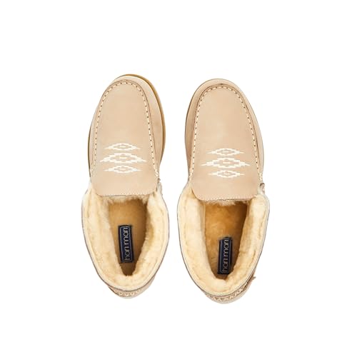 Hari Mari- Alta- Women’s Premium Nubuck Leather Indoor/Outdoor Slippers- High Pile Shearling Lining, Memory Foam Footbeds, Rubber Outsoles4