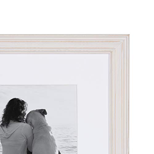 Kate And Laurel Bordeaux Modern Gallery Wall Kit, Set Of 10 With Assorted Size Frames With White-Wash Finish #TOP4