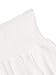 SheIn Women's Solid Shirred High Waist Layered Ruffle Hem Flared Mini Skirt White S