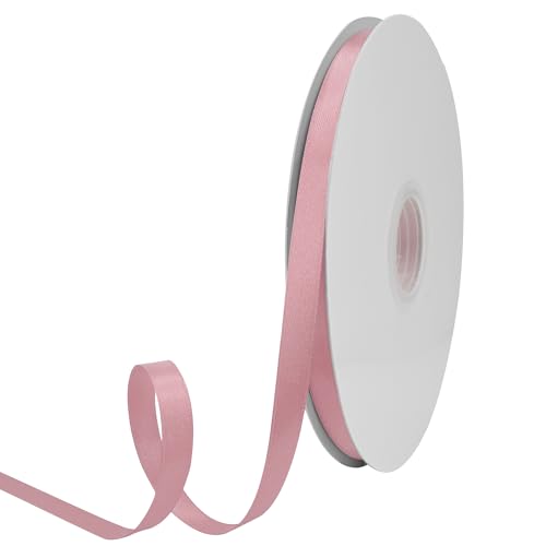 GTYBOVA Double Face Dusty Pink Satin Ribbon 3/8 Inch x 100 Yards Satin Ribbon 100% Polyester Multiple Colors Available Ideal for Gift Wrapping Crafts Wedding Decor
