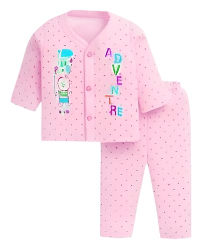 Image of Tiny Tooth Baby's Boy's Girl's Full Sleeves Cotton Dress, Vests, Jhabla, T-Shirt with Pyjama Pant Dress Combo Set for Infant Toddler New Born Baby Clothes