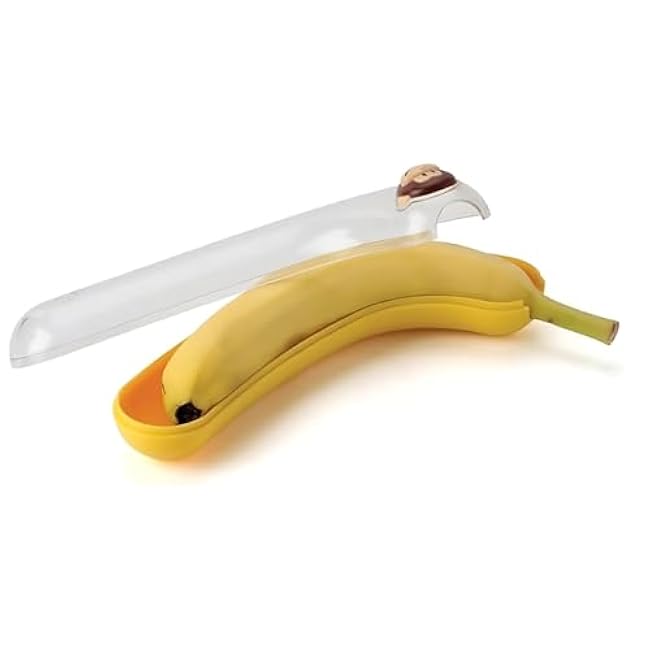 Joie Monkey Banana Pod Storage Container, Durable Holder for Kids Lunch Boxes and Backpacks, Keeps Food Fresh and Safe On-the-Go, Cute Kitchen Gadget, BPA Free, Dishwasher Safe