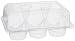 Oasis Supply PJP LBH-6656-12A 6-Compartment Cupcake Containers with Hinged Lid and 12 containers, Clear