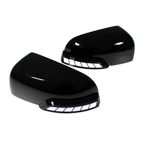 Coque de rétroviseur LED pour Ford Ranger 2012-2020 T6 T7 T8 Wildtrak Double Cabine noir brillant