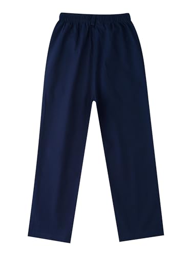 CHICTRY Little Boys' School Uniform Twill Pants Pull-on Plain Trousers Cargo Jogger Pants with Pockets3