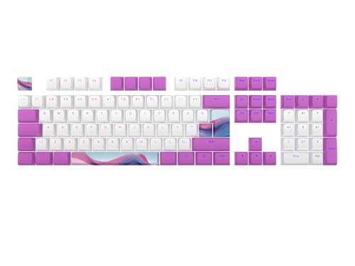 Teclas multilingües Dark Project Candy K violeta/blanco para teclado mecánico ANSI ISO