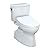 TOTO® WASHLET+® Vespin® II 1G® Two-Piece Elongated 1.0 GPF Toilet and WASHLET+® S500e Contemporary Bidet Seat, Cotton White - MW4743046CUFG#01