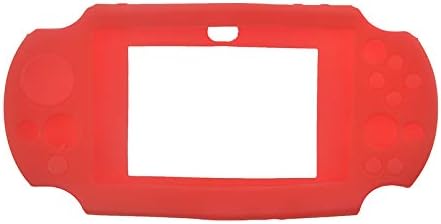 Silicone Rubber Case Soft Protective Case Cover Protective Shell Case for PS Vita 2000 Psvita 2000 PSV 2000 (Red)