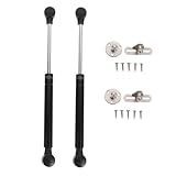 NUOBESTY Hydraulische Möbelstützstangen 2 Stücke Schwarz 100n Teleskop Stützstangen Für Schranktüren Haushalt Möbelausstattung