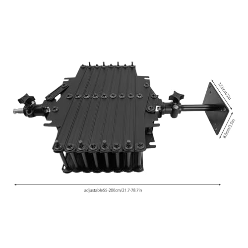 Image of Photography Ceiling Rail System, 21.7 inch-78.7 inch Adjustable Ceiling Mount Photography Lighting Kit with Steel Safety Wire, Retractable Photograph Studio Lighting Hanging Equipment