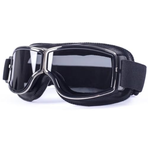 SARTE Motorcycle Riding Goggles Goggles Anti-Scratch Eyewear Bike Goggles Retro Motorcross Helmet Goggle for Men (Pack of 1) (Black)