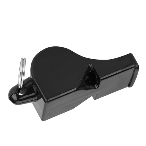 Silbato ABS negro para árbitro con correa y protección dental miniatura 5