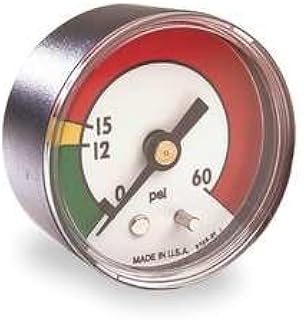 Pressure Gauge, 0 to 60 psi, 2In, 1/8In NPT